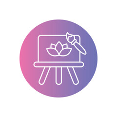 Art Therapy Icon vector stock illustration