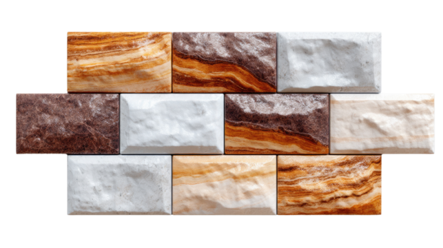 Elegant Brick Veneer Tiles: A collection of meticulously crafted brick veneer tiles, each boasting a unique pattern and texture that mimics the natural beauty of stone.