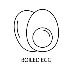boiled egg icons  symbol vector elements for infographic web