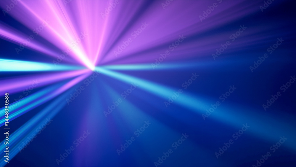 Wall mural dynamic visualization of energy beams radiating powerfully from a bright white/cyan light source. th
