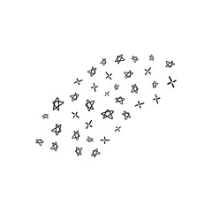 Fototapeta premium Stars Doodle Pattern