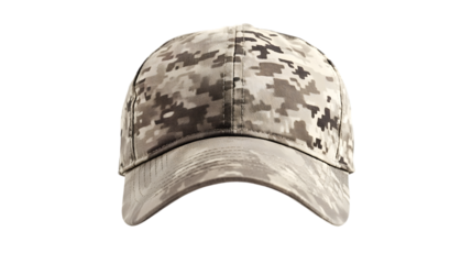 Professional Military Cap Isolated on White Background for Creative Designs