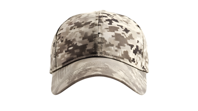 Professional Military Cap Isolated on White Background for Creative Designs