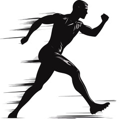 silhouette of a man running