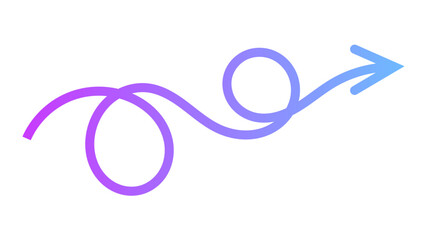 Swirl Arrow in Gradient Color Vector