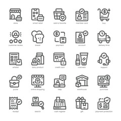 Retail Assistant Icon pack for your website, mobile, presentation, and logo design. Retail Assistant Icon outline design. Vector graphics illustration and editable stroke.