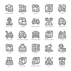 Shipping Service Icon pack for your website, mobile, presentation, and logo design. Shipping Service Icon outline design. Vector graphics illustration and editable stroke.