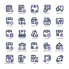 Wishlist Manager Icon pack for your website, mobile, presentation, and logo design. Wishlist Manager Icon dual tone design. Vector graphics illustration and editable stroke.