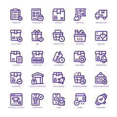 Wishlist Manager Icon pack for your website, mobile, presentation, and logo design. Wishlist Manager Icon line basic color design. Vector graphics illustration and editable stroke.