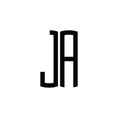 JA monogram logo design letter text name symbol monochrome logotype alphabet character simple logo