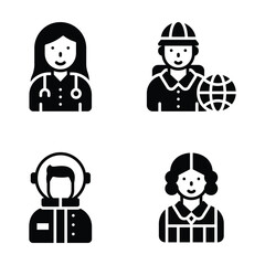 Check out our premium collection depicting people glyph icons