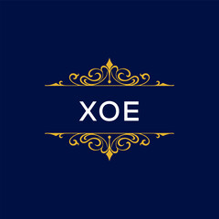 XOE Letter Initial Logo Design Template Vector Illustration