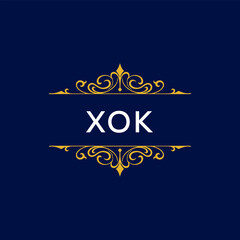 XOK Letter Initial Logo Design Template Vector Illustration