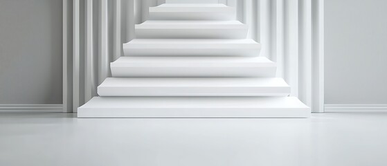 Minimalist white steps
