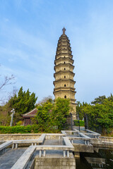 Wanfo Pagoda in Mengcheng County, Anhui Province, China, was first built in the Song Dynasty...