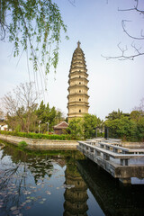Wanfo Pagoda in Mengcheng County, Anhui Province, China, was first built in the Song Dynasty...