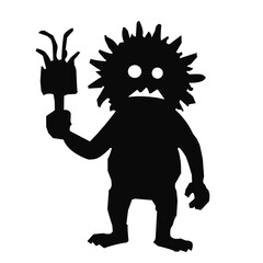 Black monster abstract silhouette
