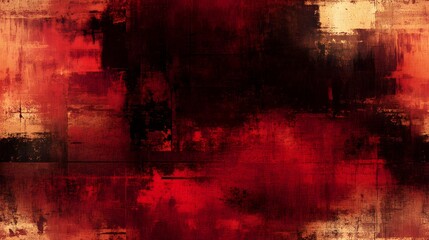 Obraz premium A vibrant abstract design with rich red, black, and tan hues.