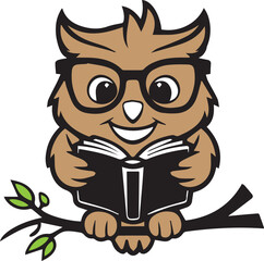 owl with book