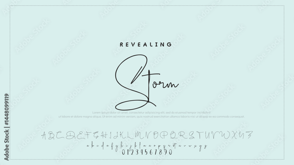 Poster hand drawn vector alphabet. modern monoline signature script font. elegant signature font. best alph