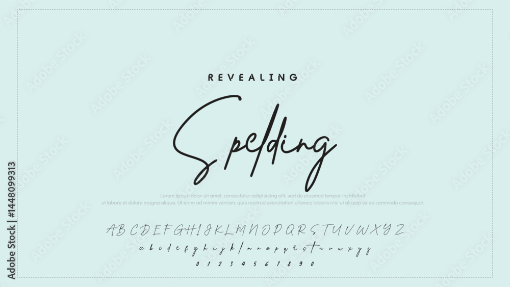 Poster hand drawn vector alphabet. modern monoline signature script font. elegant signature font. best alph
