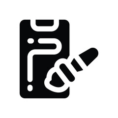 mobile glyph icon. Strong and solid vector icon for websites, mobile interfaces, presentations, and visual branding. High quality and easy to edit.