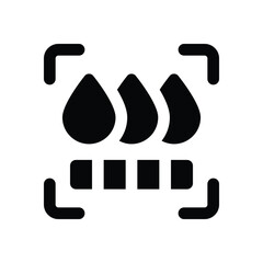 drop glyph icon. Strong and solid vector icon for websites, mobile interfaces, presentations, and visual branding. High quality and easy to edit.