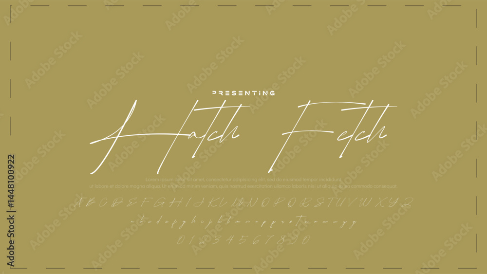 Poster hand drawn vector alphabet. modern monoline signature script font. elegant signature font. best alph