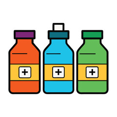 Medicine Bottles Collection Vector
