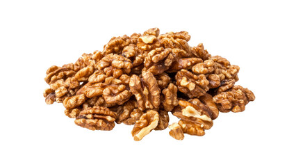 Pile of Shelled Walnuts, Close-up Studio Shot