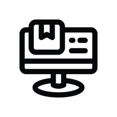 ecommerce line icon. Clean and minimalist vector icon for websites, mobile apps, presentations, and logos. Fully scalable and customizable for any project.