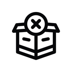 cancel line icon. Clean and minimalist vector icon for websites, mobile apps, presentations, and logos. Fully scalable and customizable for any project.