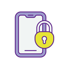 Digital Lock Icon vector stock illustration
