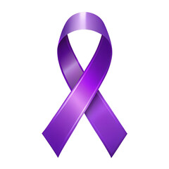 Pink Breast Cancer Awareness Ribbon Isolated on White Background