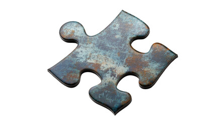 A shiny puzzle piece, a giant puzzle piece casting a shadow over the broken graph, on a transparent backgrounds