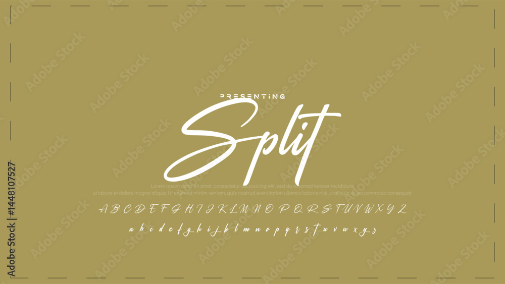 Poster hand drawn vector alphabet. modern monoline signature script font. elegant signature font. best alph
