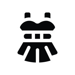 dress glyph icon. Strong and solid vector icon for websites, mobile interfaces, presentations, and visual branding. High quality and easy to edit.