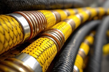 Industrial and hydraulic hoses are customizable standard products for agriculture food processing manufacturing and heavy equipment