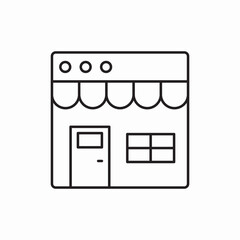 Small business shop store icon vector sign