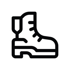 boots line icon. Clean and minimalist vector icon for websites, mobile apps, presentations, and logos. Fully scalable and customizable for any project.