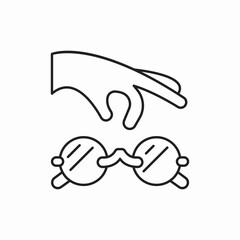 sunglasses hand icon vector sign