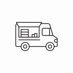 Food delivery truck icon vector sign