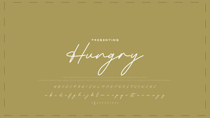 Hand drawn vector alphabet. Modern monoline signature script font. Elegant Signature Font. Best Alphabet Beautiful Calligraphy Signature Font