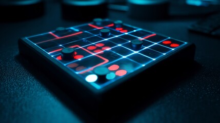 Ai light grid calculating and displaying startup potential matrix overlay cut out on isolated transparent removed background