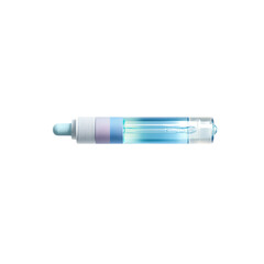 Glass Dropper Bottle with Light Blue Liquid - Skincare Product Mockup