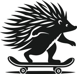 Vector hedgehog animal silhouette