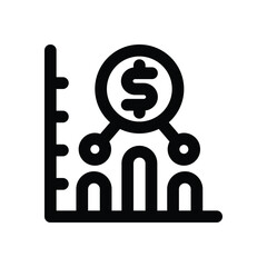 average selling price line icon. Clean and minimalist vector icon for websites, mobile apps, presentations, and logos. Fully scalable and customizable for any project.