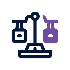 compare product duotone icon. Sleek and modern vector icon for websites, mobile apps, marketing materials, and corporate design. Fully scalable and ready to use.