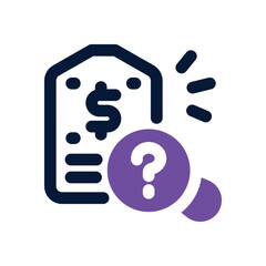 pricing duotone icon. Sleek and modern vector icon for websites, mobile apps, marketing materials, and corporate design. Fully scalable and ready to use.