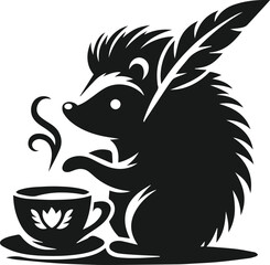 Vector hedgehog animal silhouette